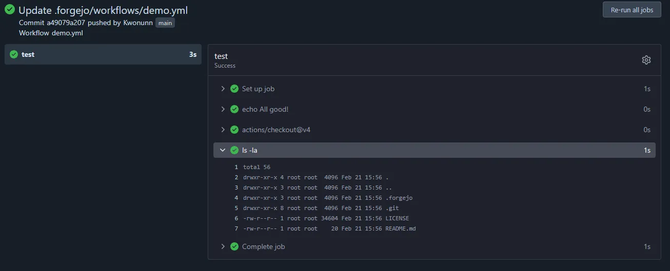 workflow run with checkout